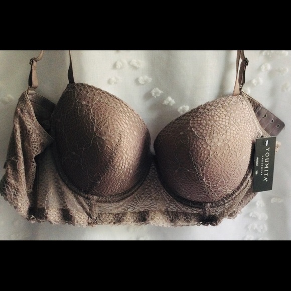 Youmita Other - Youmita Intimate Bra Size  38B Lace Grey NWT